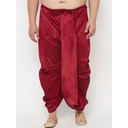 VASTRAMAY Men Maroon Solid Relaxed-Fit Dhotis-picture-32