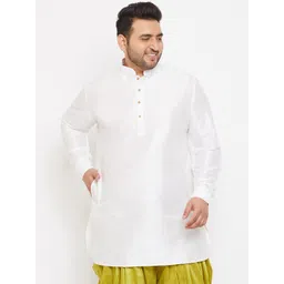 VASTRAMAY Men Plus size  White Kurta-picture-36