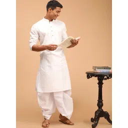 VASTRAMAY Men Straight Regular Kurta with Dhoti Pants-picture-43