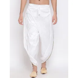 VASTRAMAY Men White Solid Dhoti-picture-24