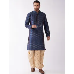 VASTRAMAY Men Woven Design Regular Kurta with Dhoti Pants-picture-14