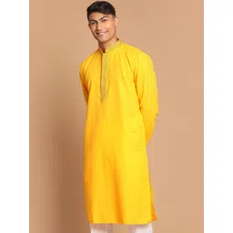 VASTRAMAY Men Yellow Kurta-picture-15