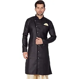 vastramay Men's Cotton Silk Blend Solid Regular Shirt-picture-31