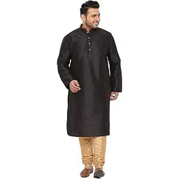 vastramay Men's Cream Silk Blend Banarasi Kurta, Full Sleeve, Mandarin Neck, Regular Fit, Festive, Soft Comfortable Feel, Solid Design for Traditional Occasions-picture-30
