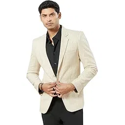 vastramay Men's Jute Blazer - Jute Fabric Self Design Jodhpuri for Men – Waist Length, Front Open, Mandarin Collar, Traditional Style with Modern Elegance-picture-29