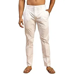 vastramay Men's - Pant Style Pyjama | Cotton Pleated Pant Style Pyjama For Men - Comfortable for Weddings, Festivals-picture-56