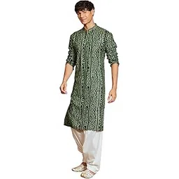 vastramay Men's Summer Cotton Bandhani Printed Kurta & Patiala Set – Ethnic Wear for Festive & Cultural Events-picture-36