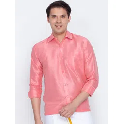 VASTRAMAY Premium Spread Collar Silk Shirt-picture-37