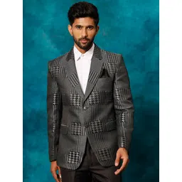 VASTRAMAY Slim-Fit Single-Breasted Blazers-picture-37