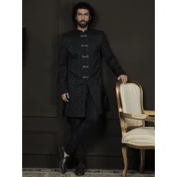 VASTRAMAY Women Self Design Indo-Western Set-picture-36