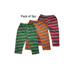 VastraMilap Kids Unisex Pack of 3 Striped Cotton Pyjamas-picture-53