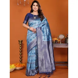 Vastravatika Woven Design Zari Art Silk Handloom Banarasi Saree-picture-23