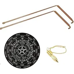 Vastu Vardan Copper Dowsing L Rods Pair | Diameter-5MM | Set of Board and Pendulum| Aura Energy Checker | Feng Shui | Reiki | Dowser | Diving Rod | Diameter-5MM | Pendulum Assorted-image-20