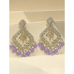 VATSALYA creation Gold-Plated Alloy Artificial Stones Earrings-picture-18