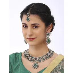 VATSALYA creation Gold-Plated Artificial Stones Alloy Jewellery Set-picture-41