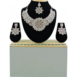 VATSALYA creation Women Rose Gold Jewellery Set-picture-18