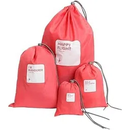 VATTU Synthetic Storage Drawstring Bag (Random Colour) -Set of 4 Pieces-picture-38