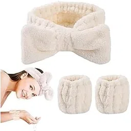 vattu Women Spa Head Band And Wrist Bands Makeup Face Wash Headband Wristband Set, Spa Headband Makeup Skincare Headbands Wrist Bands-picture-29
