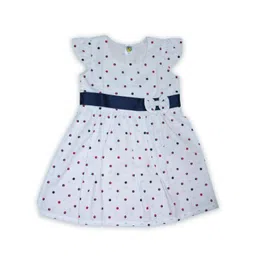 VAVA Creation Girls Polka Dot Printed Cap Sleeves Fit & Flare Pure Cotton Dress-picture-45