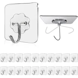 vavsu Wall hooks-Strong Adhesive Hooks for Kitchen & Bathroom-Nail Free Sticky Hangers Hook 20-picture-28