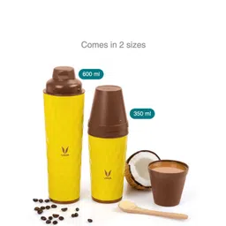 Vaya Drynk Yellow Textured Water Bottles With Gulper Lid 350 ml-picture-46