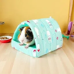 VAYINNATO Hamster Cotton Nest (L:11 * 10cm) – Triangle Shaped Hideout with Hanging Chain, Removable Pad & Spacious Interior – Soft, Warm Bed for Hamsters, Gerbils, Mice & Small Pets-picture-31