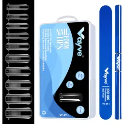 vayve Polygel Nail Extension Kit - Dual Forms Nail Tips, Brush-Spatula & Nail File Set-picture-27