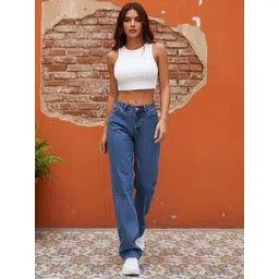 VBEAUTI Retro Wide Leg Jeans Women Jean Wide Leg Fit Mid-Rise Cotton Stretchable Jeans-picture-32