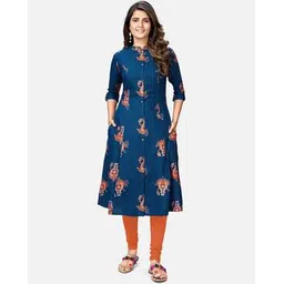 vbuyz Block Print A-line Kurta-picture-52