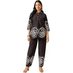 vbuyz Women'S Floral Printed Straight Cotton Stitched Co-Ord Set Elegant, Comfortable & Stylish Casual Wear | Fancy Co-Ord Set | Full Pair Set | Women Kurta Sets-picture-45