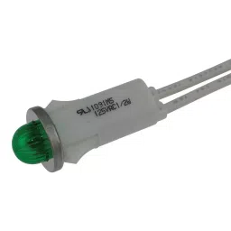 VCC PANEL MOUNT INDICATOR, LED, 12.7MM, GREEN, 125V, 1091M5-125VAC.-picture-45