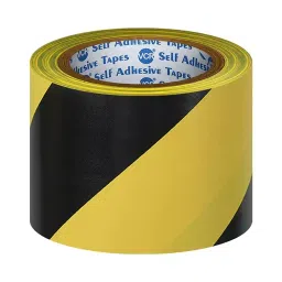 VCR 18 m x 72 mm Waterproof PVC Black & Yellow Floor Marking Tape, 12 Rolls Per Pack-picture-25