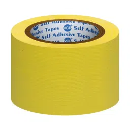 VCR 18 m x 72 mm Waterproof Textile Fibre Yellow Duct Tape, 12 Rolls Per Pack image 1