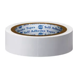 VCR 45 m x 24 mm White Double Side Tissue Tape, 12 Rolls Per Pack-picture-23