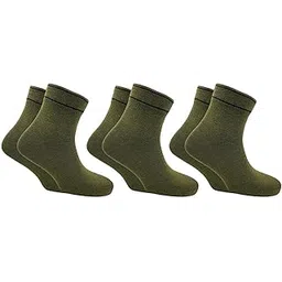 vdangi Indian Army Socks for Men and Women Ankle-Length Dark Green (Olive) Cotton Unisex Essentials Durable Military-Inspired Pack of 3 Pairs - Free Size-picture-36