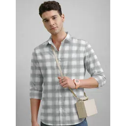 VDLooks Men Windowpane Checks Checked Casual Shirt-picture-29