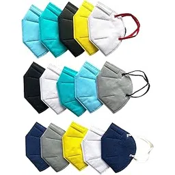 VE-MARUSH Cotton Multicolour 5 Layer Breathable, Washable And Reusable Cloth N95 Face Mask without Valve for Men, Women and Kids - Pack of 40.-image-11