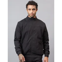 VECTOR X Men Mock Collar Solid Casual Windcheater Bomber Jacket-picture-10