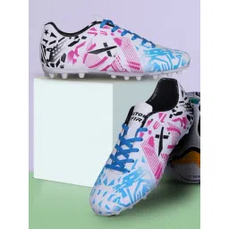Vector X Men's White & Sky Fire Football Shoes-picture-27