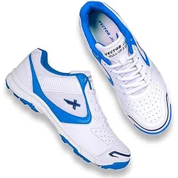 Vector X Pull up Cricket Shoes Synthetic Leather Upper/PVC Sole Studs for Men Velcro & Lace up | Lightweight & Durable Footwear| Ideal for Turf, Ground & Hard Surfaces (White-Orange, Size-10)-picture-27