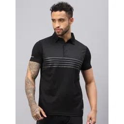 VECTOR X Striped Moisture Wicking Polo Collar T-shirt-picture-15