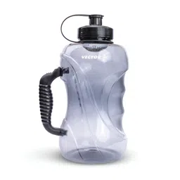 VECTOR X Transparent & Black Single Plastic Solid Water Bottle image 1