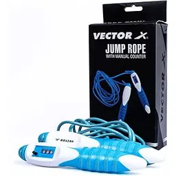 Vector X VX-720 Counter Skipping Rope (White-Blue)-picture-27