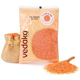 Amazon Brand - Vedaka Popular Red Masoor Dal Split, 500g image 1