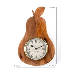 vedas Brown & White C-Mitali Wood  Wall Clock-picture-13