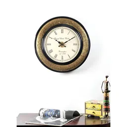 vedas Brown Round Analogue Wall Clock-picture-29