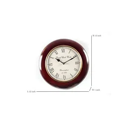 vedas C-Hardik Heritage Brown Wooden Wall Clock With Dial-picture-20