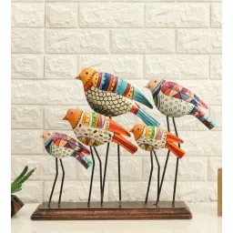 vedas Metal Multicolour Oni Cluster Bird Table Decor-picture-22