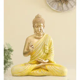 vedas Polyresin Yellow Ory Buddha Decor-picture-18