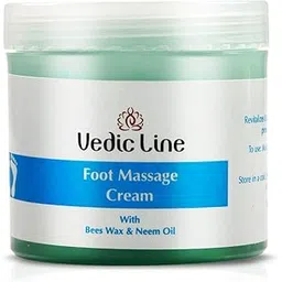 vedic line Vedicline Foot Massage Cream, Improve Skin Tonicity & Keep Odor Away with Bees Wax and Neem Oil for Nourishing Feet,100ml-picture-14